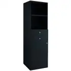 Waiter's station - Mod ML5050 - Structure and panels in laminate - 1 door - 2 drawers - Dimensions cm L 45 x D 49 x 144 H