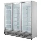 VERTICAL REFRIGERATED DISPLAY FOR FROZEN FOODS AND ICE CREAM - Ventilated - Mod OT188DV3 - Capacity Lt 1450 - 3 glass doors - Temperature -18°/-22°C - Dimensions cm L 188 x D 76 x H 199,7 - CE Standard
