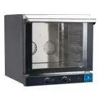 ELECTRIC CONVECTION OVEN - SUITABLE FOR GASTRONOMY - MOD. K 4 MEC GN - BOTTOM-HINGED DOOR - SINGLE PHASE SUPPLY 230V/1/50Hz - POWER kW 3,35 - CAPACITY N. 4 TRAYS/RACKS GN 1/1 cm 53 x 32,5 - DIMENSIONS Cm L 68,6 x D 66 X h 58