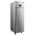 UPRIGHT FRIDGE - STAINLESS STEEL - Mod PBF40RS - ENERGY CLASS A - VENTILATED - GASTRONORM 2/1 (cm 65x53) - CAPACITY LT 552 - N 1 DOOR - TEMPERATURE -2°/+8°C - Dim cm L 71,4 x D 83 x h 206,5