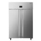 UPRIGHT FRIDGE - STAINLESS STEEL - Mod PBF80RS - ENERGY CLASS A - VENTILATED - GASTRONORM 2/1 (cm 65x53) - CAPACITY LT 1235 - N 2 DOORS - TEMPERATURE -2°/+8°C - Dim cm L 137,4 x D 83 x h 206,5