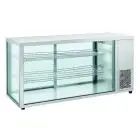 Refrigerated countertop display - Mod RC 980 - Temperature 0º/+12ºC - 2 shelves - Rear sliding doors - Dimensions cm L 144 x D 52,4 x h 73,5