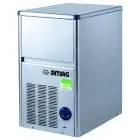 HOLLOW CUBE ICE MAKER - Mod SEI18 - CONTAINER CAPACITY Kg 4 - PRODUCTION WITH AIR MOTOR UP TO 19/24 h kg - PRODUCTION WITH WATER MOTOR UP TO 17/24 h kg - Dim cm L 33,4 x D 45,7 x H 55,2/57,2