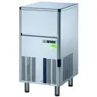 HOLLOW CUBE ICE MAKER - Mod SEI50 - CONTAINER CAPACITY Kg 17 - PRODUCTION WITH AIR-COOLED MOTOR UP TO kg 50/24 h - PRODUCTION WITH WATER-COOLED MOTOR UP TO kg 49/24 h - Dimensions cm L 48,6 x D 57,5 x 72,1/81,3 H
