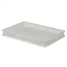 POLYPROPYLENE PIZZA DOUGH CONTAINER WITH HOLES - WITH HOLES ON 4 SODES AND ON BASE - CAPACITY Lt. 12 - EXTERNAL DIMENSIONS cm. L 60 x D 40 x 7 h