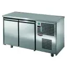REFRIGERATED COUNTER - STAINLESS STEEL AISI 304 - Mod. UG02M60 - VENTILATED COOLING - N. 2 DOORS - TEMPERATURE 0°/+10°C - Dimensions cm. L 146 x D 60 x H 85/92 - EC standards