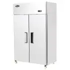 COMPACT UPRIGHT FRIDGE - STAINLESS STEEL - Mod. YBF9218GR - VENTILATED COOLING - CAPACITY LT 900 - N. 2 PORTE - TEMPERATURE -2°/+8°C - Dim. cm L 120 x D 73 x h 195,5 - CE APPROVED