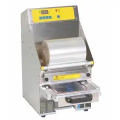 COUNTERTOP TRAY HEAT SEALERS - Mod. TESISSF213 - ELECTRIC - SEMI-AUTOMATIC - DIGITAL - 1 DIE-CUT MOULD NOT INCLUDED - MAX CONTAINER DIMENSIONS mm 235x180 - EC STANDARDS