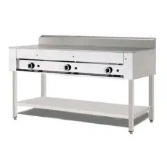 GAS PIADINA GRIDDLE POLLINI - Model C.P10 - Stainless steel feet - Iron plate - Heat capacity KW 16,5 - EC standards