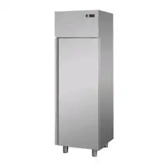 UPRIGHT FRIDGE - STAINLESS STEEL - Mod. BG04ETN - VENTILATED COOLING - CAPACITY: LT 400 - N. 1 DOOR - TEMPERATURE 0°/+10°C - Dimensions cm L 60 x D 62 x H 190/208 - EC standards