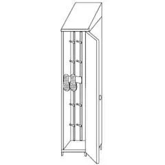 Grade 304 stainless steel boot storage wardrobe locker - n. 1 door - Dimensions cm  W50xD50xH215
