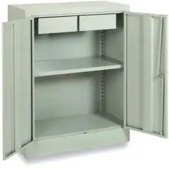 SHORT METAL LOCKER - WITH DRAWER - MOD. BAS/C 80/100 - Single unit structure with doors - DIMENSIONS Cm P 40 x H100