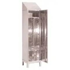 Stainless steel wardrobe locker - N.1 COMPARTMENT - n.1 door