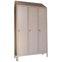 N. 3 compartment stainless steel wardrobe locker - n. 3 doors