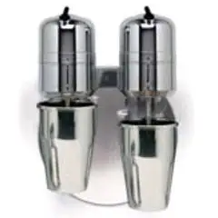 WALL-MOUNTED MILKSHAKERS MOD. GM3133M - N. 2 STAINLESS STEEL CUPS Lt. 0,800 - BLENDER SPEED 18000 RPM - POWER 300W - SUPPLY 230V SINGLE PHASE 50/60Hz - EC STANDARDS