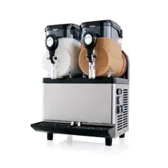 SLUSH MACHINE - MOD. GRANISMART 2 NEW EDITION - N. 2 TANKS - CAPACITY  LT 5 + 5 - Dimensions Cm. W40 x D40 x h63 - EC STANDARDS