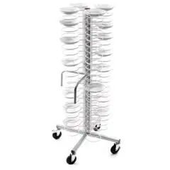 PLATE RACK TROLLEY - MOD. CA 143 - Plastic-coated steel construction - Capacity n. 96 plates