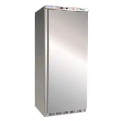 UPRIGHT FREEZER - STAINLESS STEEL AND ABS - STATIC COOLING - ECO - Mod. G-EF600SS - SINGLE SOLID DOOR - GROSS CAPACITY LT 555 - TEMPERATURE RANGE -18º/-22ºC - Dimensions cm L77,7 x D69,5 x h189,5 - CE APPROVED