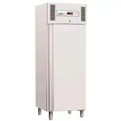 UPRIGHT FRIDGE - PAINTED STEEL/ALUMINIUM EXTERIOR - STATIC COOLING - Mod. G-GNB600TN - GASTRONORM 2/1 (cm 65x53) - SINGLE SOLID DOOR - GROSS CAPACITY LT 507 - TEMPERATURE RANGE +2°/+8°C - Dimensions cm L68 x D80 x h201 - CE APPROVED