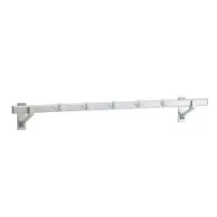 Hooked bars Mod. A PARETE - In anodized aluminum alloy - Ideal for furnishing butchers and back counters of food stores - Oval profile 50x20 mm