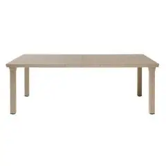 TABLE PER3 EXTENDABLE - MOD. 1893 - TECHNOPOLYMER TOP WITH SLATTED EFFECT - PAINTED ALUMINIUM LEGS cm 80x80 - 2 EXTENSIONS - FOR INDOOR/OUTDOOR USE - EXTENDABLE UP TO 220 cm - DIM. cm W 170/195/220 x D 100 x H 75