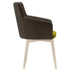 MARKA ARMCHAIR - MOD. 570 - STRUCTURE WITH 4 LEGS IN WOOD - SEAT AND BACKREST UPHOLSTERED IN FABRIC - SEAT HEIGHT 46 cm - FOR INTERNAL USE - DIM. Cm L 62 x D 58 x H 85 - CE STANDARD