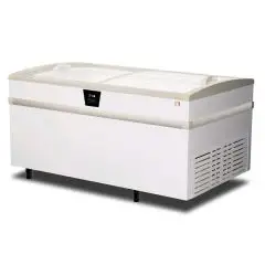 REFRIGERATED ISLAND DISPLAY - MOD. EVO 150 GT - DIGITAL THERMOMETER - CAPACITY LT 564 - TEMPERATURE -18°/-23°C  - Dimensions cm L 152 x D 94,4 x h 84,8 - EC standards