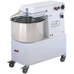 FIXED HEAD SPIRAL MIXER - SUITABLE FOR HIGH HYDRATION DOUGH - BRAND: FAMAG - MOD. IM15/230/10V/HH - No. 10 SPEED SETTINGS - DOUGH PER CYCLE Kg. 15 - SINGLE PHASE V 230 - DIM. Cm L 70 X D 34 X h 74 - CE APPROVED