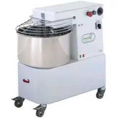 FIXED HEAD SPIRAL MIXER - SUITABLE FOR HIGH HYDRATION DOUGH - BRAND: FAMAG - MOD. IM20/230/10V/HH - N. 10 SPEED - FOR HIGH HYDRATION DOUGH - DOUGH PER CYCLE Kg. 20 - SINGLE PHASE V 230 - DIM. Cm W 72 X D 38 X h 74 - CE STANDARD