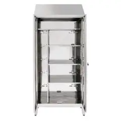 Stainless steel broom storage wardrobe locker - n .2 doors