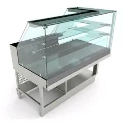 END UNIT FOR REFRIGERATED DISPLAY - MOD. VSRVADTERMSX - FINISHING PANELS NOT INCLUDED - HIGH FLAT GLASS FRONT - STATIC COOLING - SINGLE PHASE V 230/50Hz - POWER W 756 - CAPACITY cm ³ 12 - DIMENSIONS Cm L 152,1 x D 82,8 x H 135
