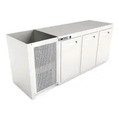 RECESSED REFRIGERATED UNDER BAR COUNTER - MOD. CIR850/TN200 - Positive Temperature (fridge) +4°C/+8°C - L. 200 cm - BUILT-IN CONDENSING UNIT
