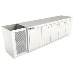 RECESSED REFRIGERATED UNDER BAR COUNTER - MOD. CIR850/TN300 - Positive Temperature (fridge) +4°C/+8°C - L. 300 cm - BUILT-IN CONDENSING UNIT