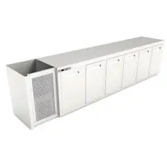 RECESSED REFRIGERATED UNDER BAR COUNTER - MOD. CIR850/TN350 - Positive Temperature (fridge) +4°C/+8°C - L. 350 cm - BUILT-IN CONDENSING UNIT
