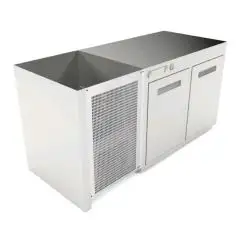RECESSED REFRIGERATED UNDER BAR COUNTER - MOD. CIR850/BT150 - Negative Temperature (freezer) -18°C/-20°C - L. 150 cm - BUILT-IN CONDENSING UNIT
