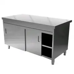 Ambient unit with sliding doors - Stainless steel construction with scotch brite finish