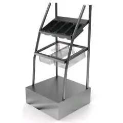 Bread cutlery serviette and tray station unit - Length cm 82 - Depth cm 80 - Height cm 170