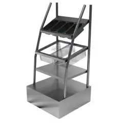 Bread cutlery serviette and tray station unit - Length cm 82 - Depth cm 80 - Height cm 170