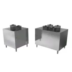 Plate dispenser, 2/4 tubes - Stainless steel construction with scotch brite finish