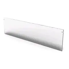 Vertical tempered glass panel without brackets