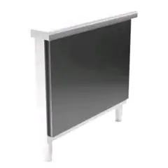 Stainless steel side panels with scotch brite finish