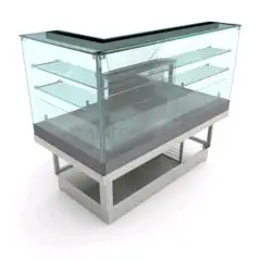 END UNIT FOR COMBI DISPLAY - MOD. BSCSVADTERMDX - FINISHING PANELS NOT INCLUDED - HIGH FLAT GLASS FRONT - STATIC COOLING - SINGLE PHASE V 230/50Hz - POWER W 1032 - CAPACITY cm ³ 12,11 - DIMENSIONS Cm L 152,1 x D 82,8 x H 135