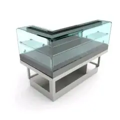 END UNIT FOR COMBI DISPLAY - MOD. BSCSVBDTERMDX115 - FINISHING PANELS NOT INCLUDED - L-shaped LOW FLAT GLASS FRONT - SINGLE PHASE V 230/50Hz - POWER W 1032 - CAPACITY cm ³ 12,11 - DIMENSIONS Cm L 152,1 x D 82,8 x H 115,1