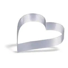STAINLESS STEEL HEART MOULD - HEIGHT cm. 4,5