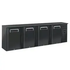 UNDER COUNTER BACK BAR FRIDGE - Mod. QB 400 - Temperature +2°/+8°C - Capacity lt. 618 - SINGLE PHASE V230/1 - Power W 385 - Dimensions cm. L 254 x D 51,5 x h 86 - Weight Kg. 149