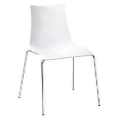 CHAIR ZEBRA ANTISHOCK - MOD. 2273 - 4-LEG CHROME-PLATED STEEL TUBE CHAIR - POLYCARBONATE BODY - INDOOR USE - STACKABLE - MINIMUM PURCHASE QUANTITY  N. 4 - DIMENSIONS cm L 54 x D 52 x H 81 - EC STANDARDS