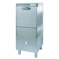 COMMERCIAL GRADE AISI 304 18/10 STAINLESS STEEL DISHWASHER - MOD. 4SC - THREE PHASE - MAX HEIGHT CLEARANCE cm 47 - SQUARE RACK cm 50 x 62 - CYCLE 120" / 240" - Total dimensions cm 59,4x75,3x143,4