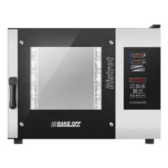 ELECTRIC CONVECTION AND STEAM OVEN WITH TOUCH SCREEN CONTROLS - Cod. BISTROT 465E - SUITABLE FOR BAKERY AND PÂTISSERIE - Capacity: n.4 40x60 or 46x66cm baking trays - Power Kw 8 - Electric power supply: 230/400 V 50/60 Hz - Max temperature 270°C - Exterio