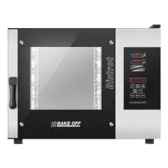 GAS CONVECTION AND STEAM COMBINATION OVEN WITH TOUCH SCREEN CONTROLS - Cod. BISTROT 465G - SUITABLE FOR BAKERY AND PÂTISSERIE - Capacity: n. 4 40x60 or 46x66cm trays - Power Kw 12 - SINGLE PHASE 230 V 50/60 Hz - Max temperature: 270°C - Turbo-charged cata
