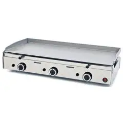 GAS COUNTERTOP GRIDDLE - Mod SPG-1001 - Smooth steel plate - Power 9300 W - Cooking area cm L 98,3 x D 39,5 - Dimensions cm L 102 x D 50,7 x 23,4 H - CE Standard